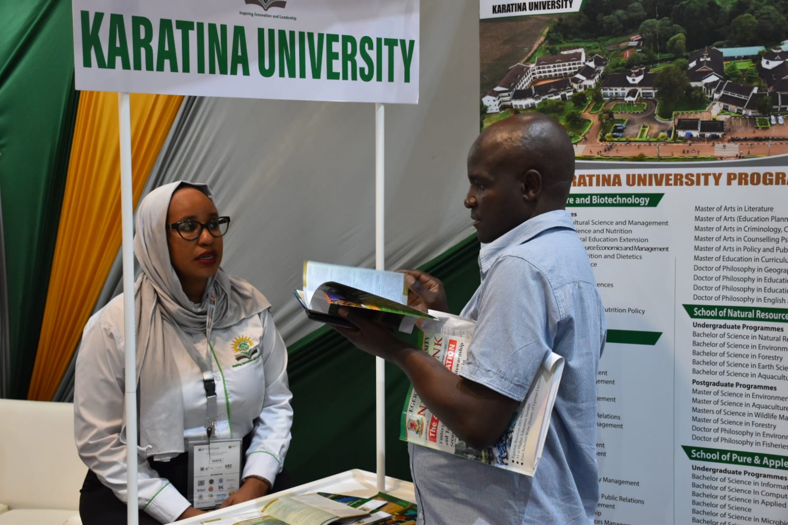 Engaging visitors at a Karatina University exhibition